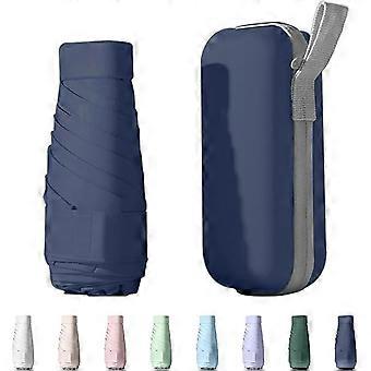 Mini-Reiseschirm mit Etui – Kompakt, leicht, UV-Schutz UPF 50+, windfester, tragbarer Sonnenschirm für Damen