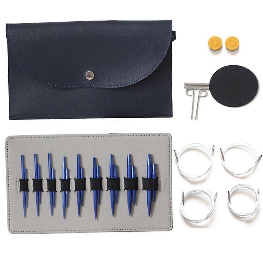 5+8 Sleeve Needle Aluminum Oxide Removable Circular Needle Set Interchangeable Circular Needle Knitting Tool
