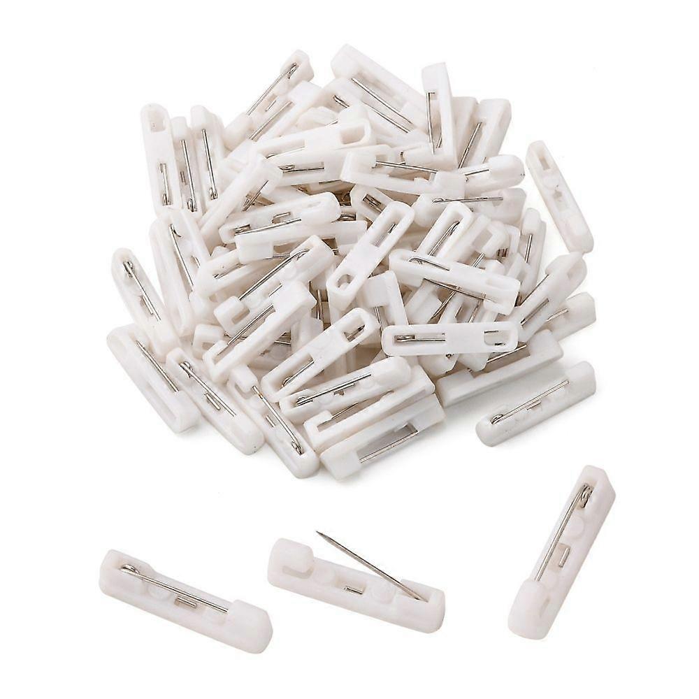 Plastic Brooch Findings Back Bar Pins Platinum 22x5mm
