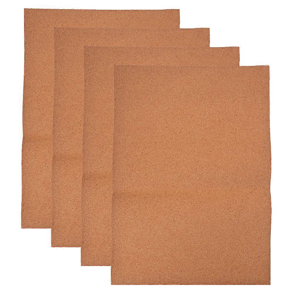 Light Brown Cork Roll Drawer Liners for Kitchen Cabinets 4Pcs Pack