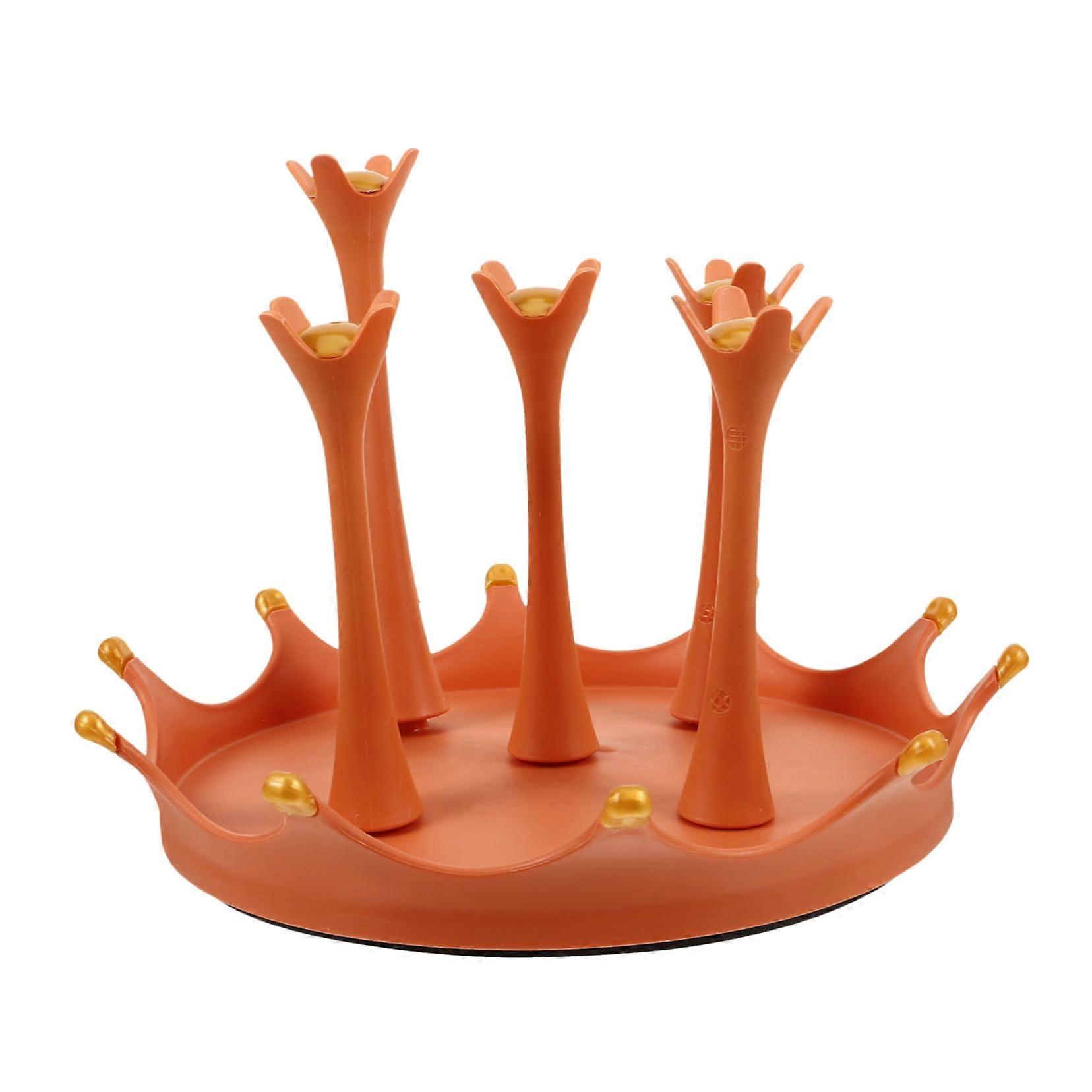 Rotating Cup Drying Rack Mug Holder Stand SpaceSaving Vertical Organizer for Kitchen Counter