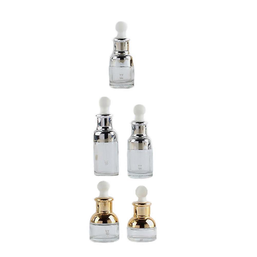 Sub Packing Bottle Glass Dropper for Essential Oil Storage 5Pcs