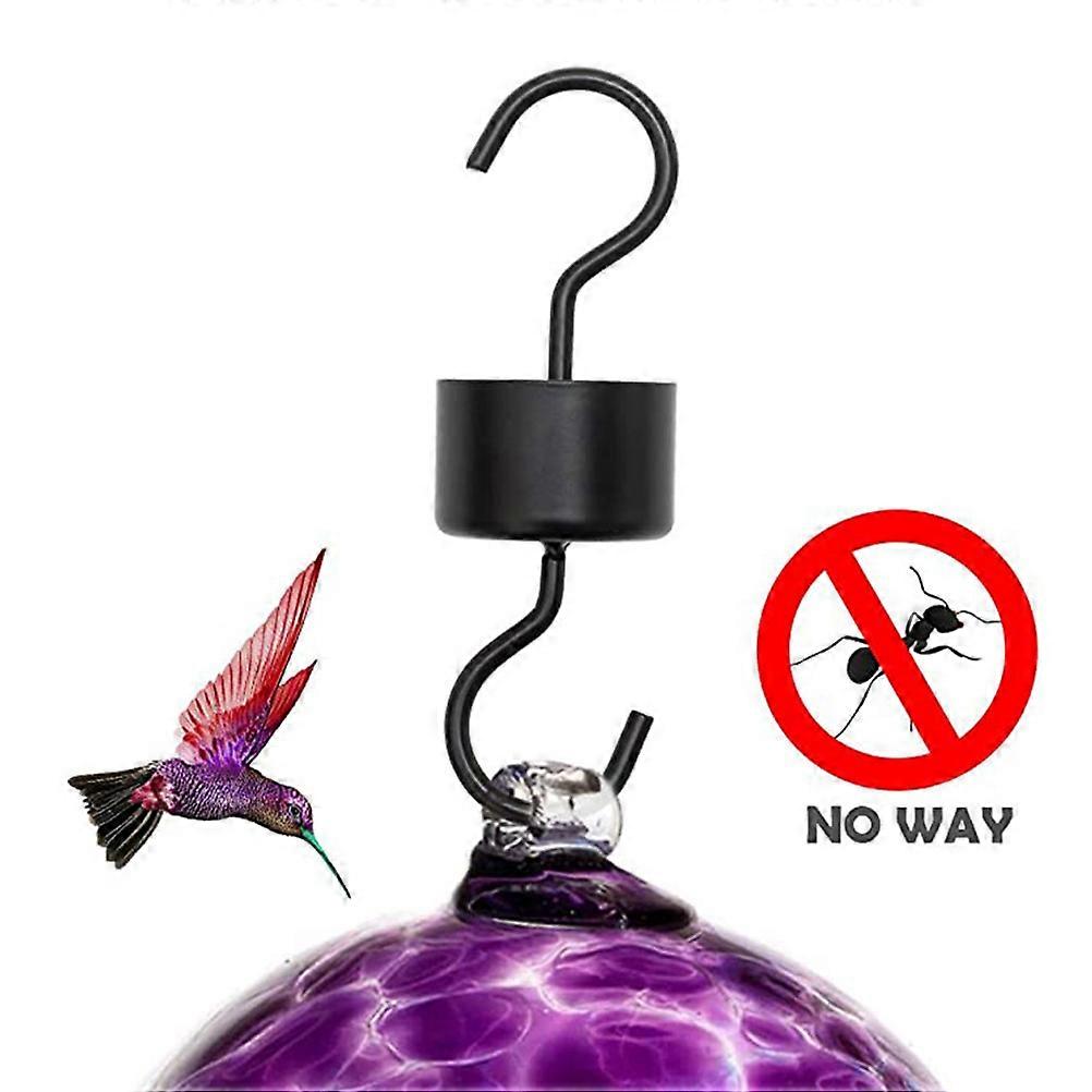Rustproof Hummingbird Feeder Hooks Metal Hooks for Hanging 4Pcs Black