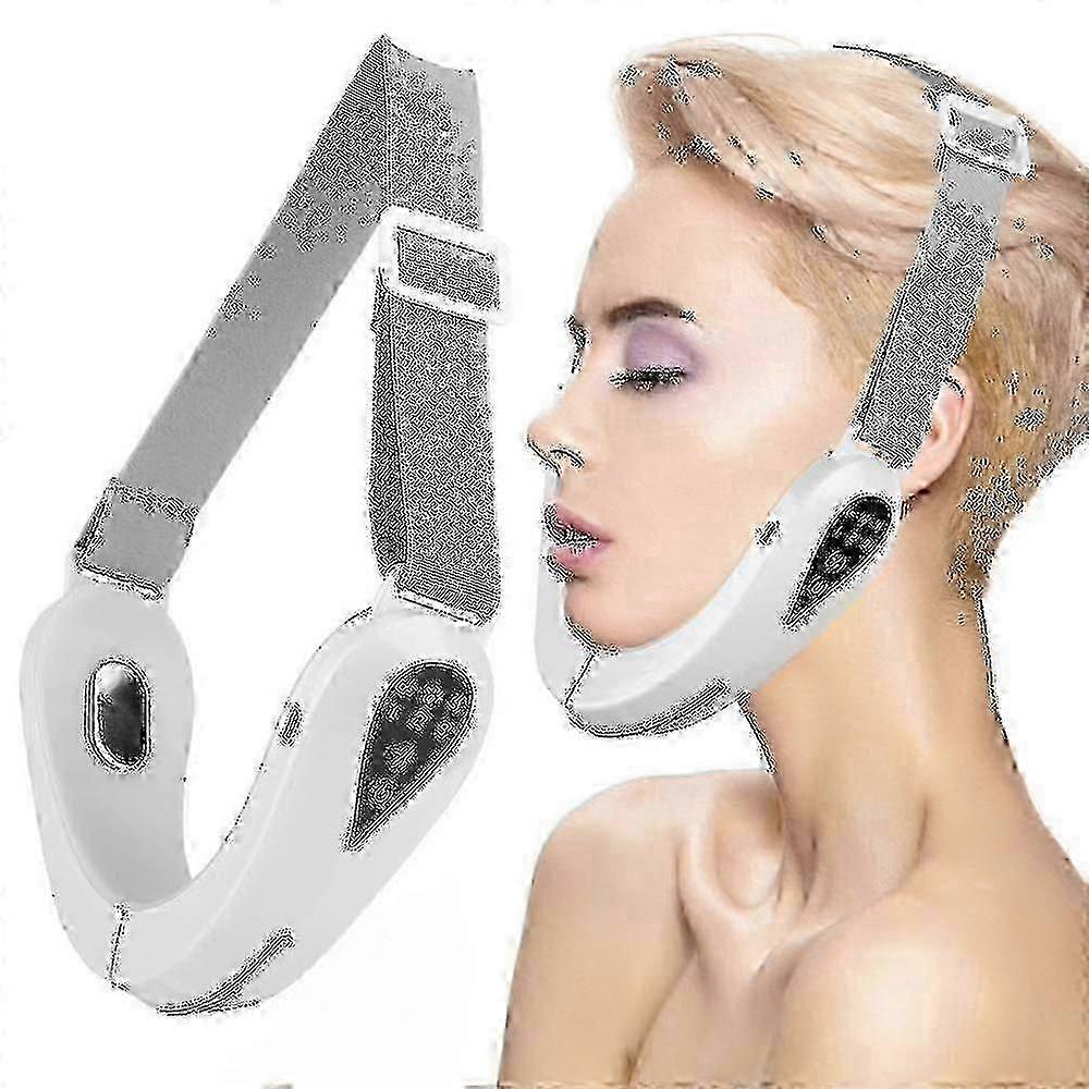 Face Lifting Device with EMS Skin Stimulation and LED Light Therapy Double Chin Reducer USB