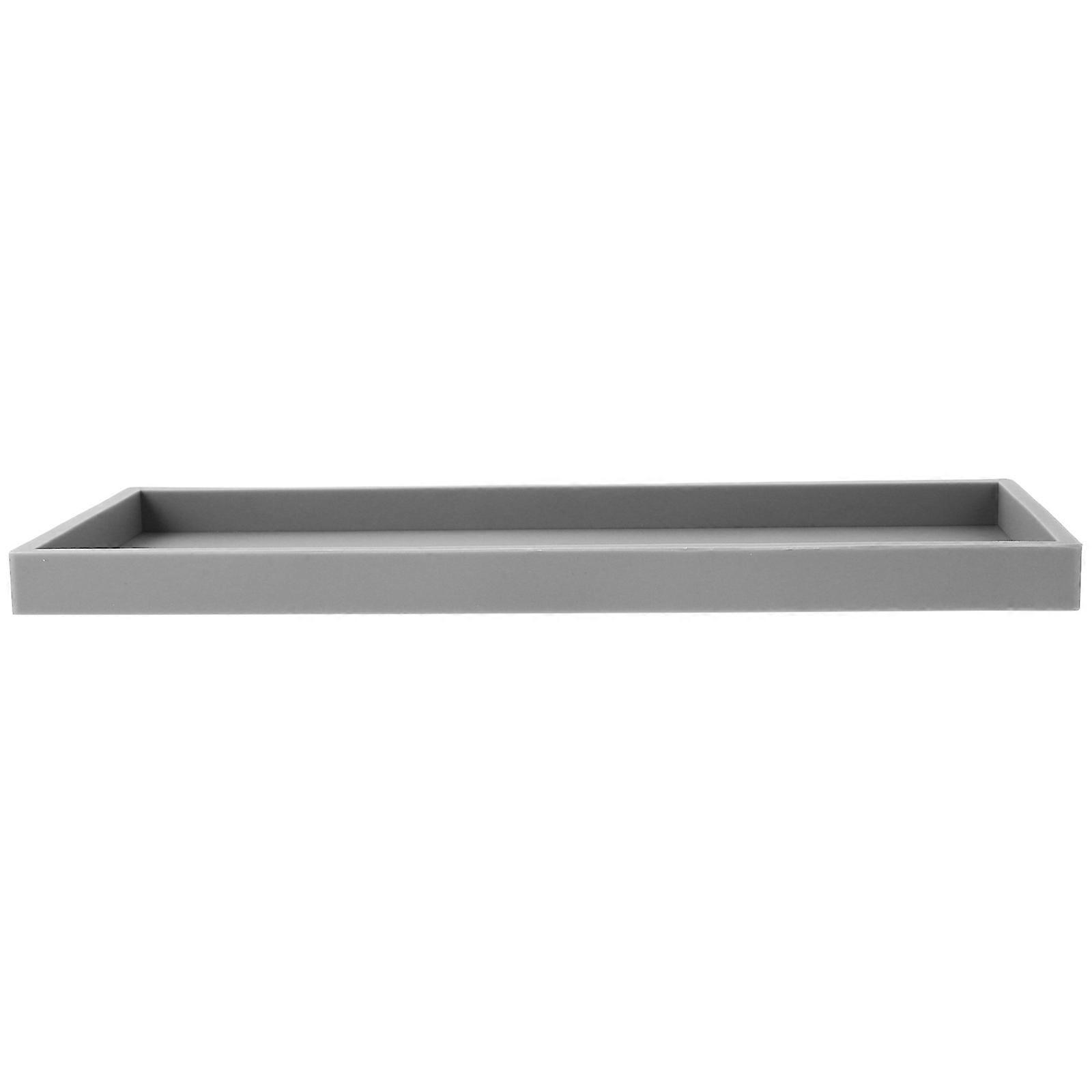 Bathroom Vanity Silicone Tray for Countertop Multi-Functional Tray Grey
