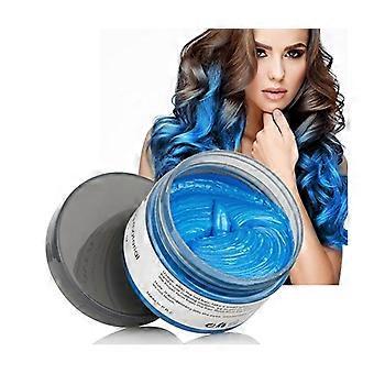 Temporary Hair Color Wax Blue, Dual Styling Color with Moldable Hold and WaterSoluble Formula for Men and Women 4.23 oz