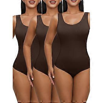 Shapewear bodysuit voor dames, afslankende korset jumpsuit, mouwloze tanktop met U-hals, 1/3-delige set – geschikt voor alle lichaamstypes