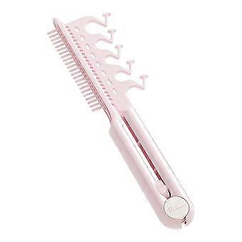 Pink VShaped Detangling Comb for Type 3/4 Curly Hair, Effective Curl Definition and Smooth Styling