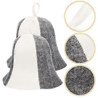 2Pcs Sauna Hat Comfortable Sauna Hat Felt Bathing Hat Sauna Mat Felt Sauna Hat for Women Girl
