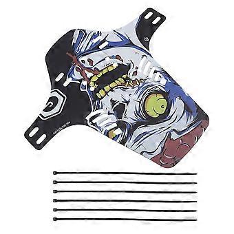 Bike Mud Guard Skull Pattern For Outdoor Cycling 26x28x1cm PP 1Pcs