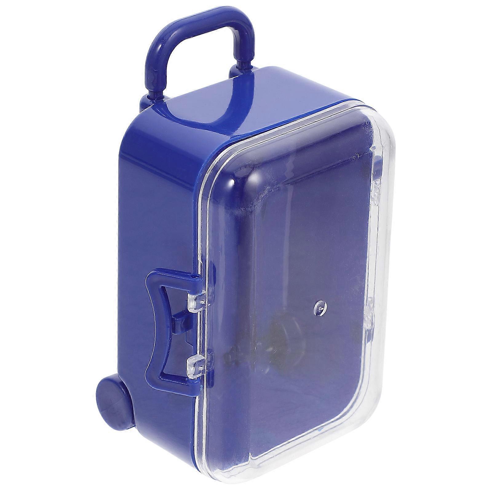 Mini Rolling Suitcase Box for Packaging 12Pcs Dark Blue Holder