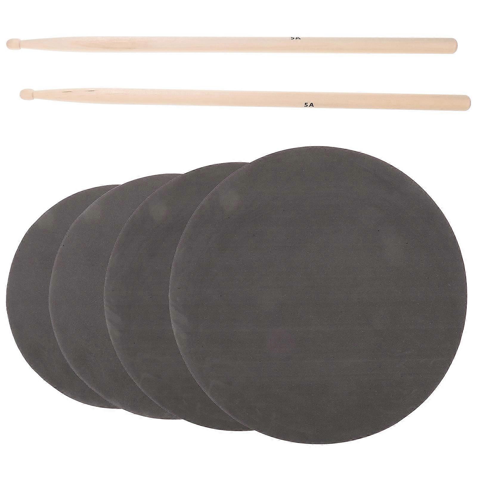 Drum Practice Pad Kit with Lightweight Drum Stick 1Set Portable