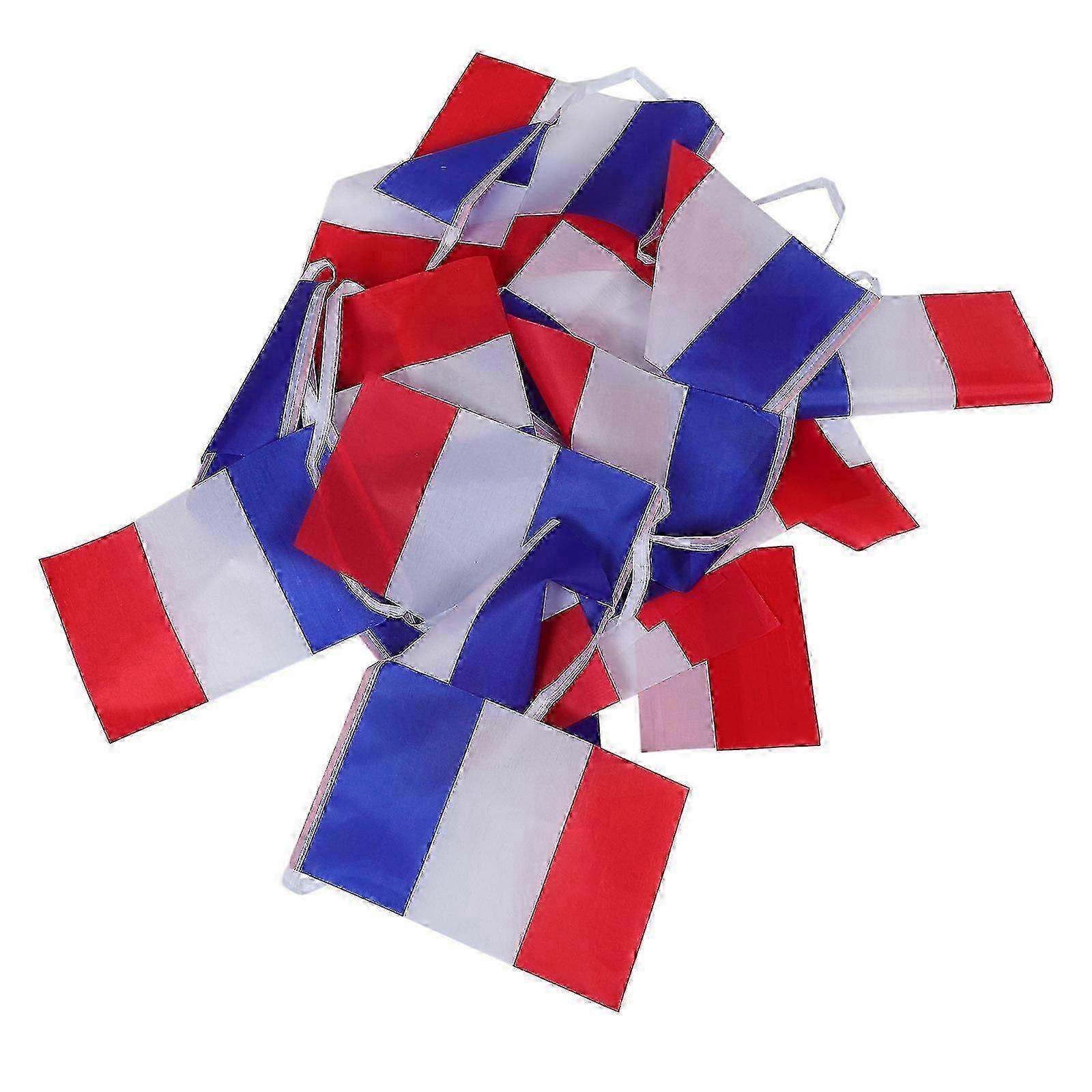 Nation Party Decorations French Themed Rectangular Polyester Bunting 25Flags