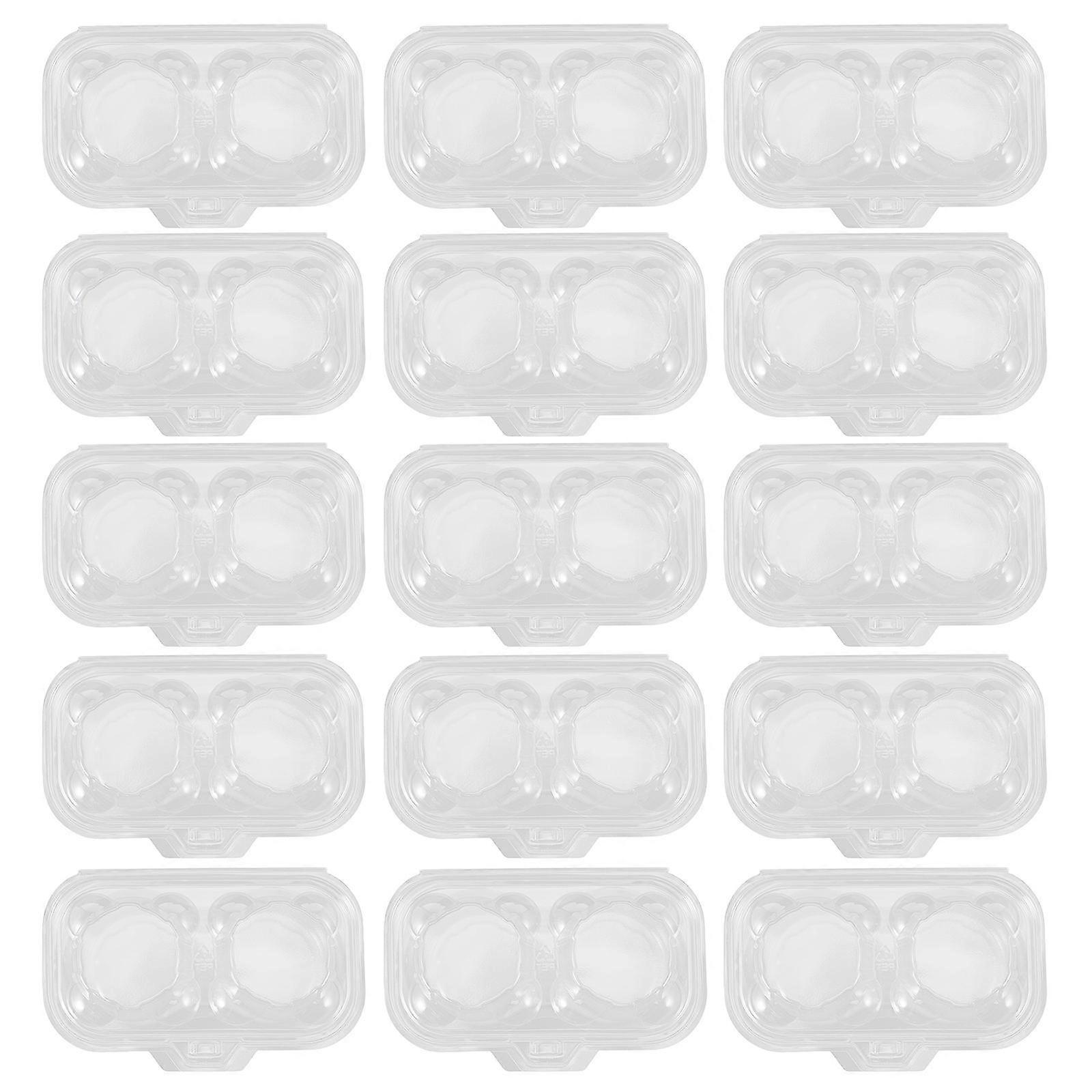 Cake Container Box Transparent for Storage Use 50Pcs Two-Hole