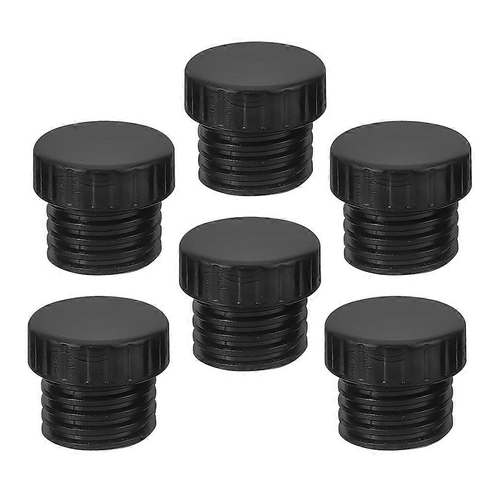 Socket Plugs Light Socket Safety Caps For String Lights Black Round 6Pcs
