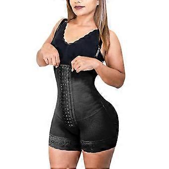 Suitable for Shapewear women's waist trainer short waistband 4-line high compression Fajas Colombia postoperative buckle and hip lifting strap