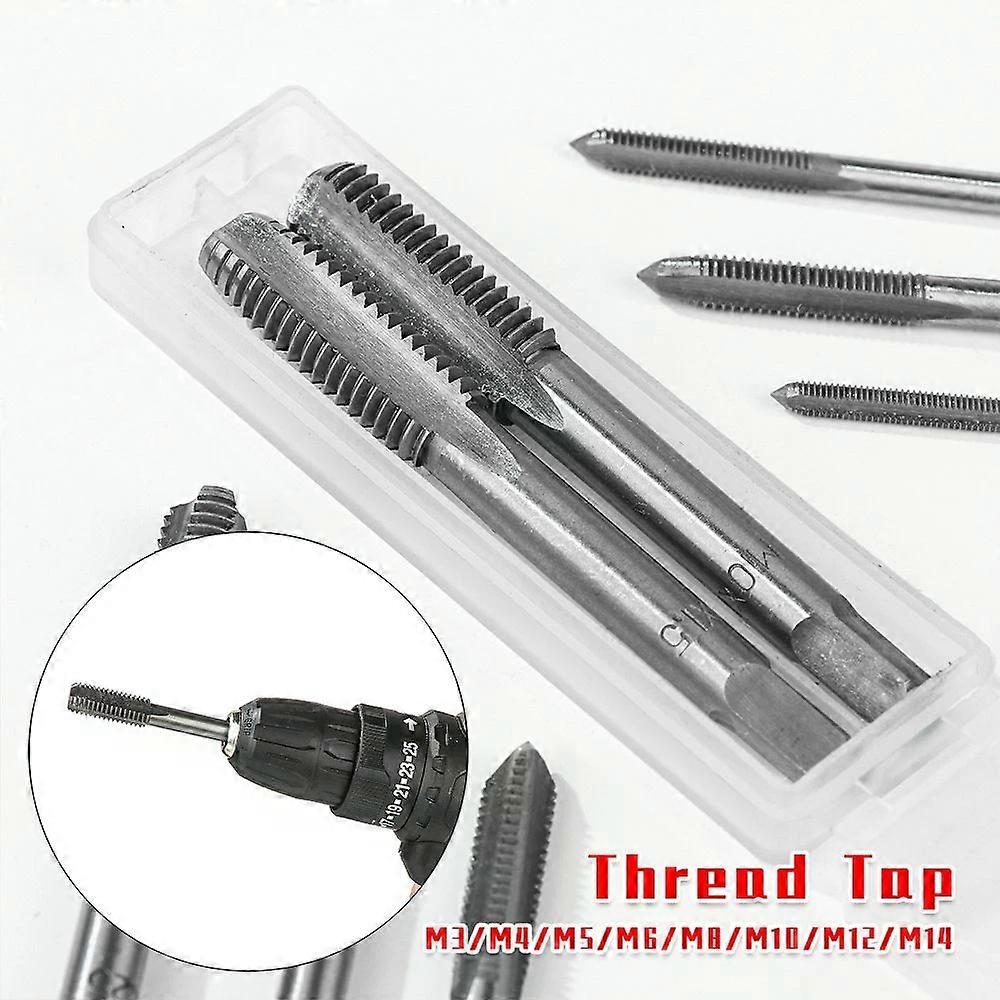 Plug Hand Straight Flute Taps Metric Drill Bit Threading Kit Thread Tap Set