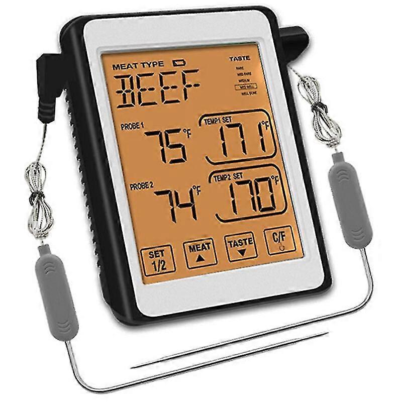 Digital Grill Thermometer With 2 Probes Kitchen Thermometer Bbq