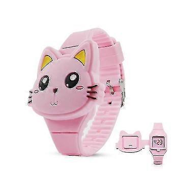 3d Kids Watches Cute Rabbit Cat Cartoon Led Electronic Children's Watch Kids Boys And Girls Silicone Toy