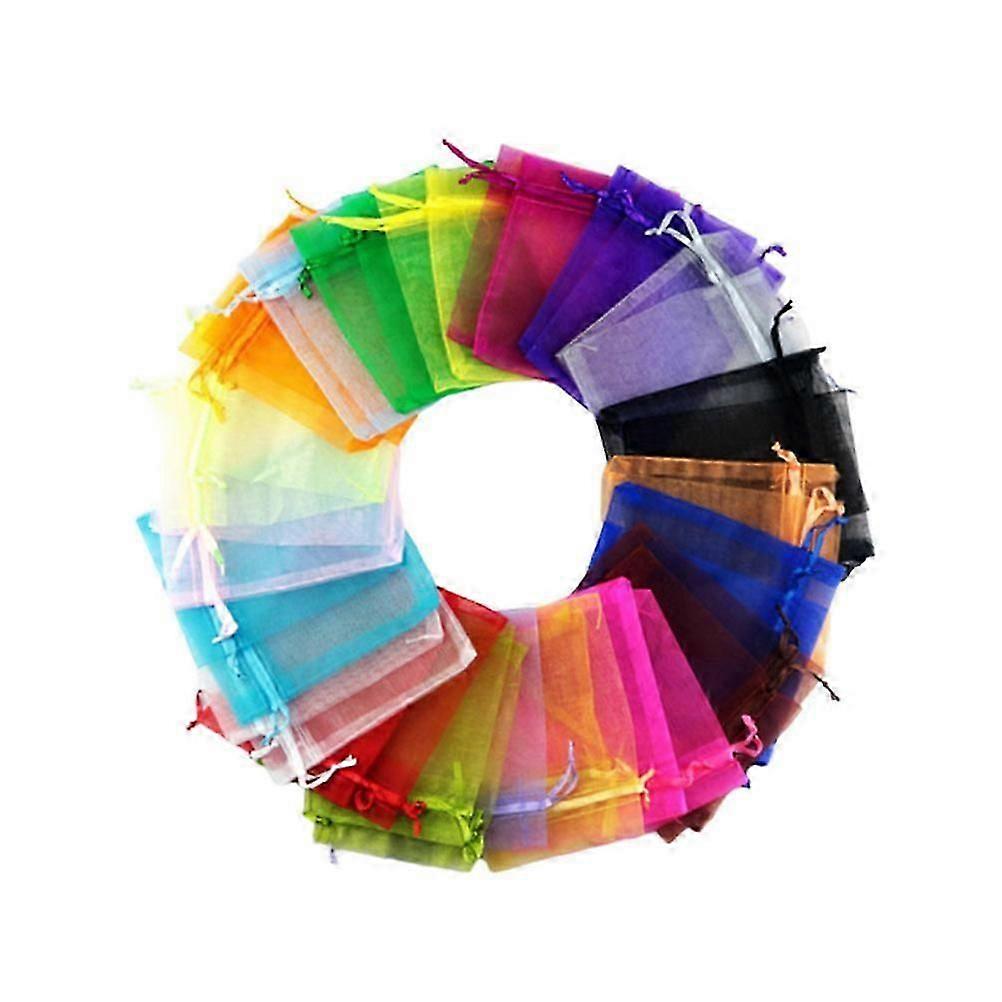 Organza Drawstring Bag Gift Drawstring Pouch for Gift Packing 100Pcs