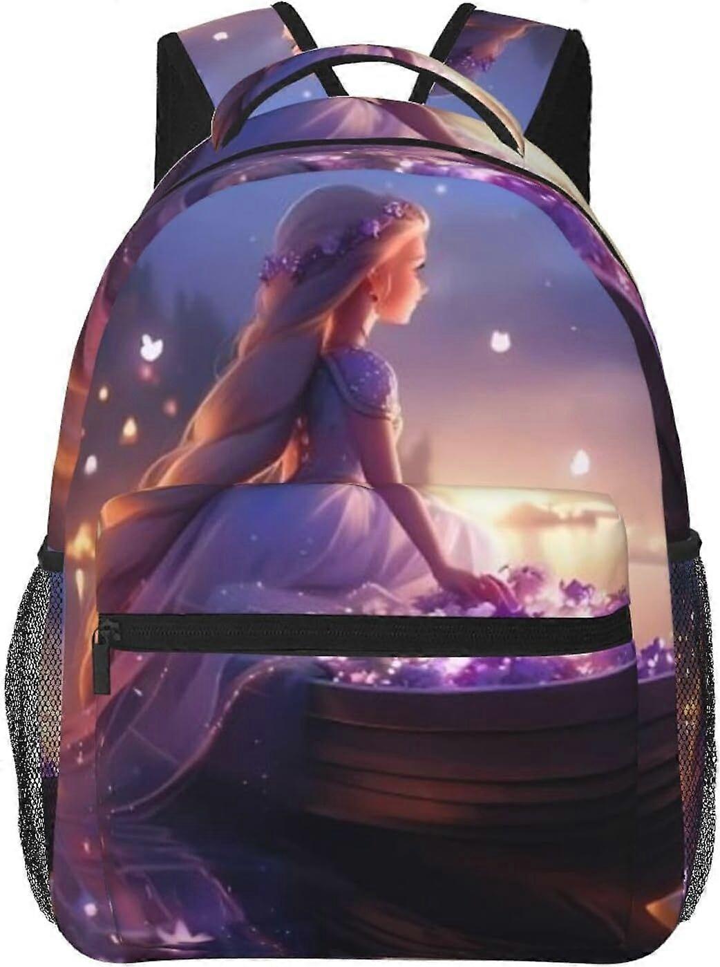 kf163 Tangled Backpack - Anime Backpack - Lightweight, Suitable for School, Travel,