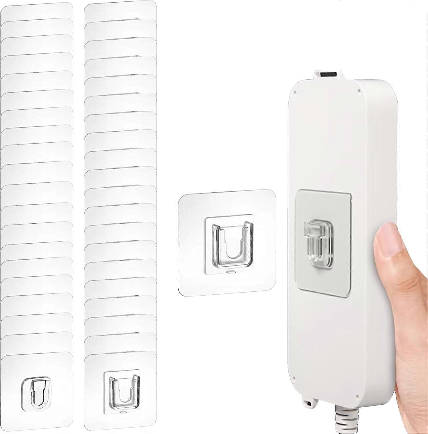 Double-sided adhesive wall hooks, 20-pack, self-adhesive hooks, suitable for