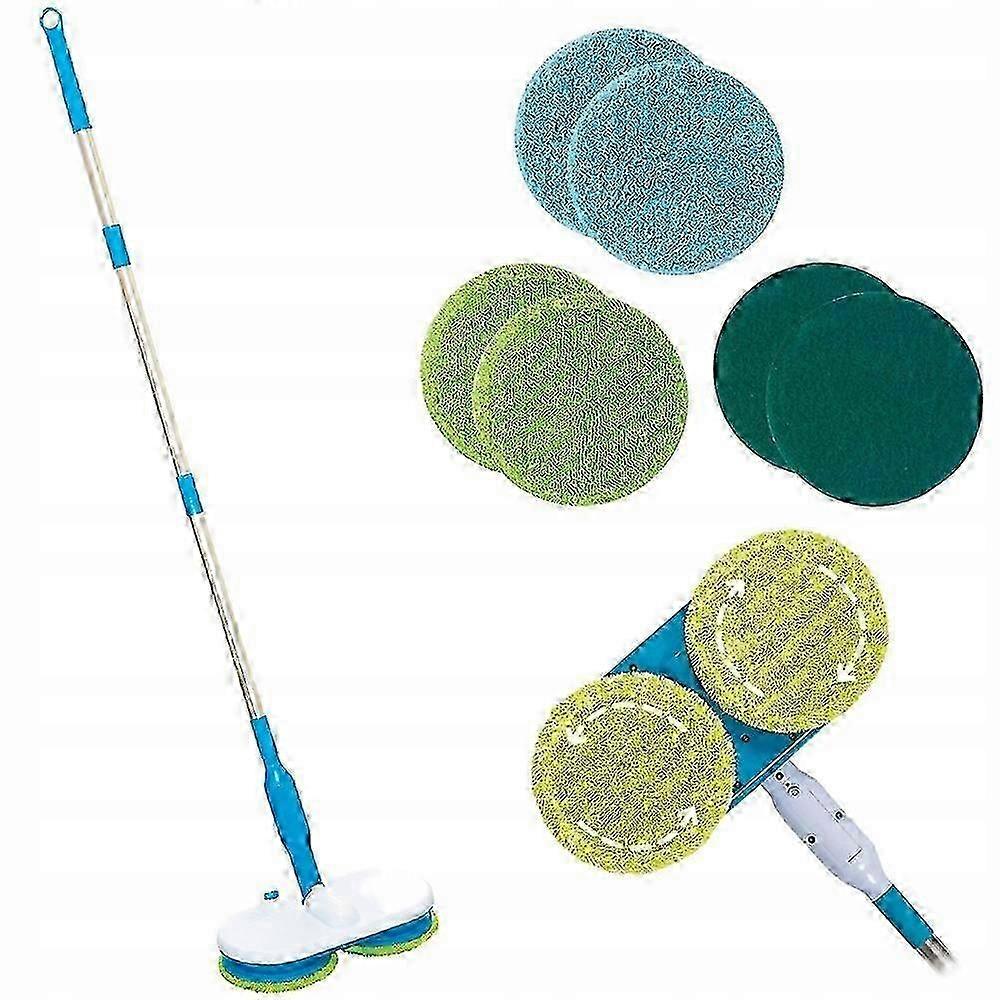 Wireless Electric Rotary Mop with 6 Overlays