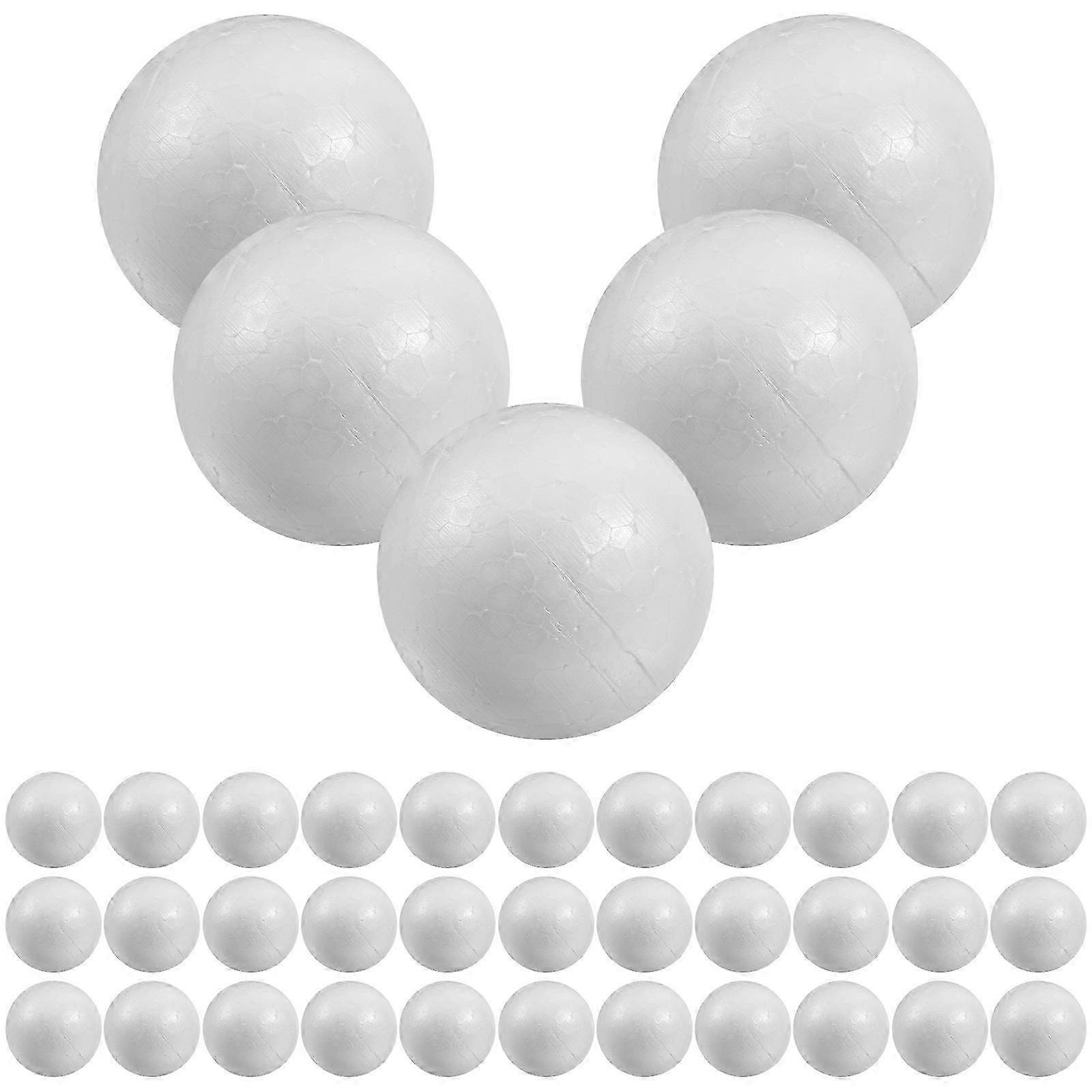 50pcs Wedding Decoration Modeling Craft Solid Polystyrene Balls Round Spheres DIY Stuff (Solid 5cm)