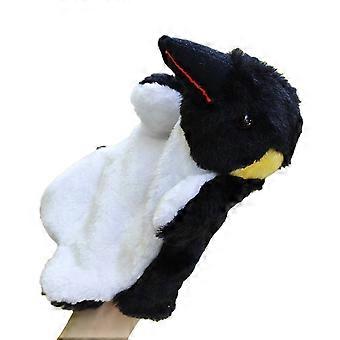 1PC Cartoon Penguin Hand Puppet Toy Lovely Plush Penguin Hand Puppets Toy Funny Animal Shaped Doll Toy Creative Penguin Story Telling Hand Puppet Toy 