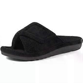 Comode pantofole da donna regolabili in pelliccia, con supporto ortopedico per l'arco plantare, morbide e confortevoli, in punta aperta e cotone.