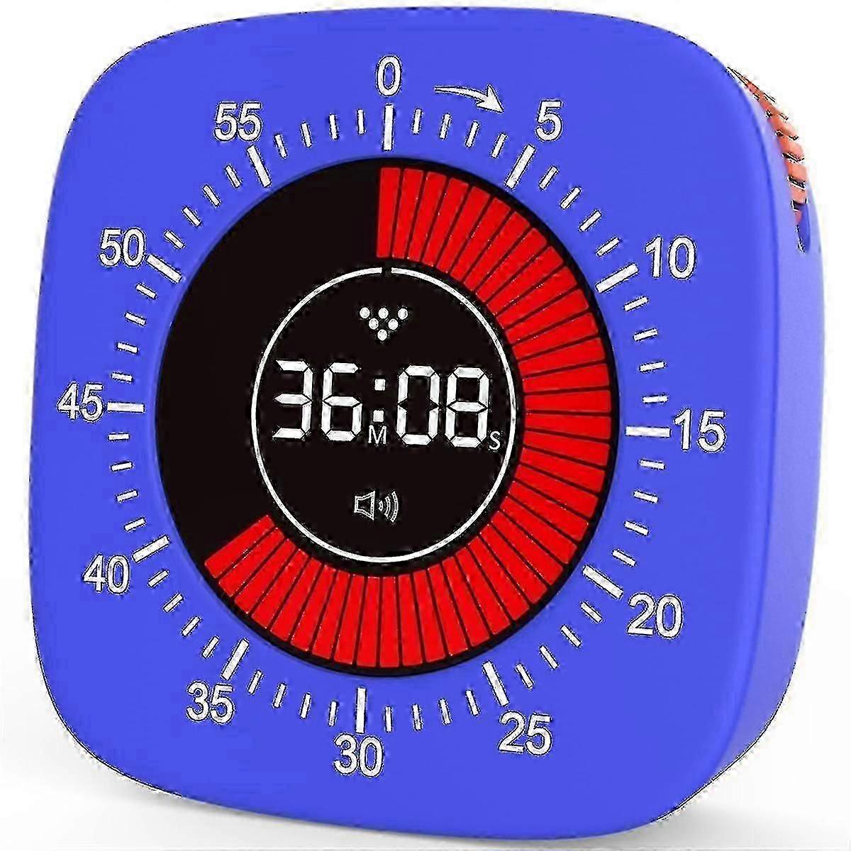 Silent Digital Countdown Timer 60 Minute Visual Desk Timer for Kids