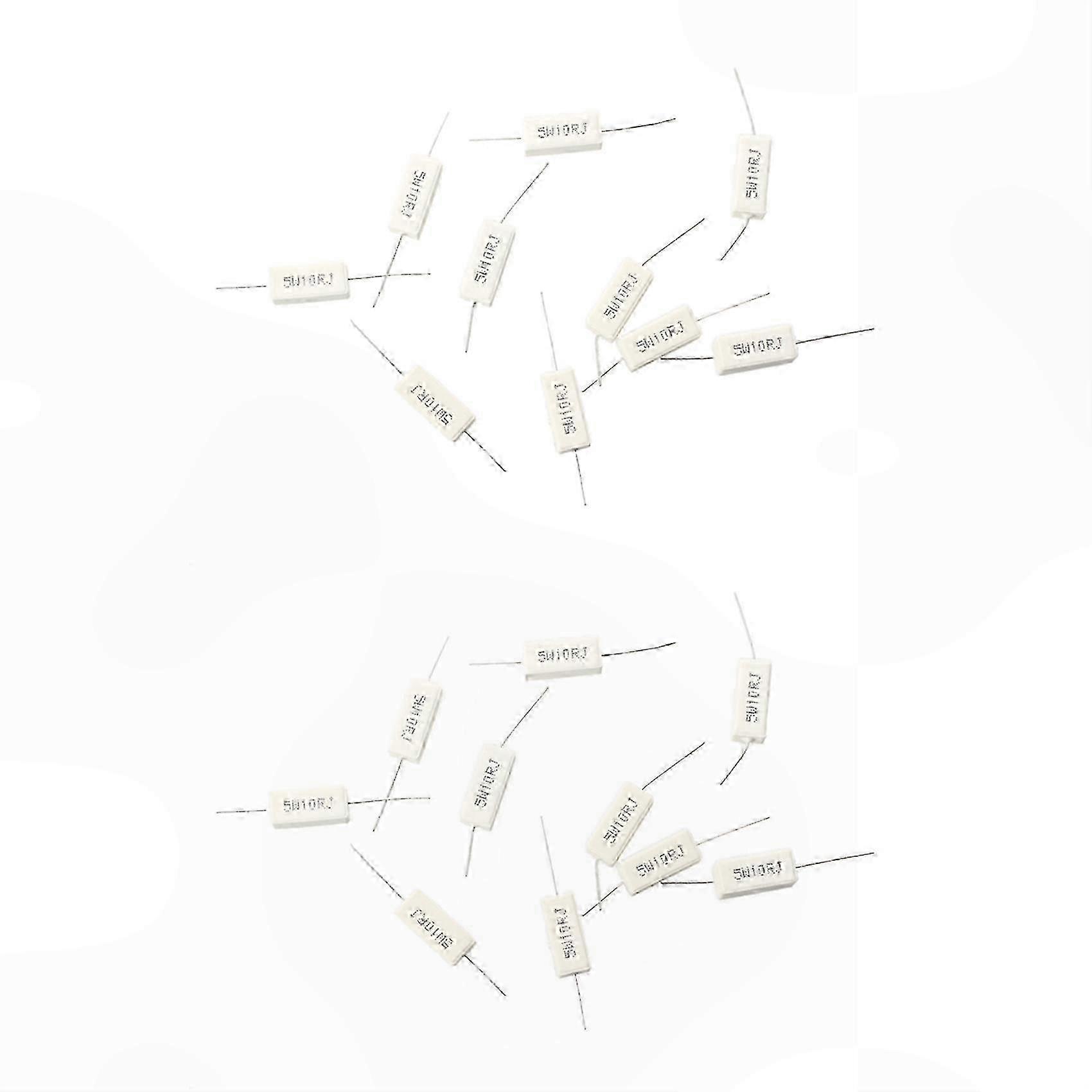 Ceramic Load Resistors, 5W 10 Ohm, 20 Pack