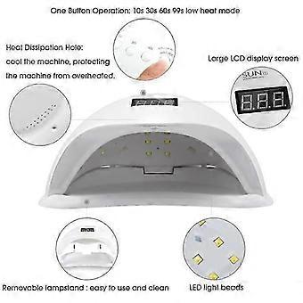 Lampada asciugaunghie UV LED, SUN5 48W Asciugaunghie professionale con display LCD e sensore automatico/4 impostazioni timer -Nuovo-9-1