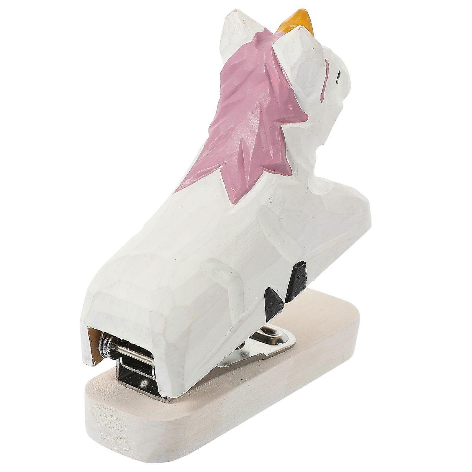 Wooden Stapler Portable Stapling Machine Shape for School Use