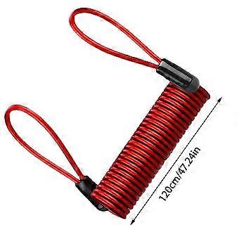 1PC Bike Spring Cable Lock Anti-Theft Rope Alarm Disc Lock Bicycle Security Reminder Motorcycle Theft Protection 120cm