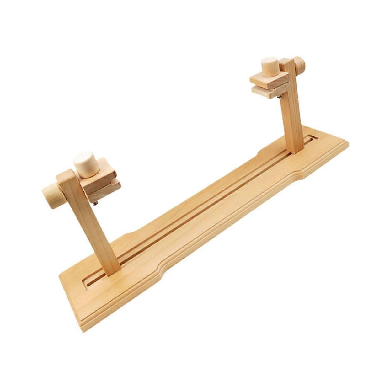 Adjustable Beech Wood Embroidery Stand for Table with Scroll Frame and Stable Base