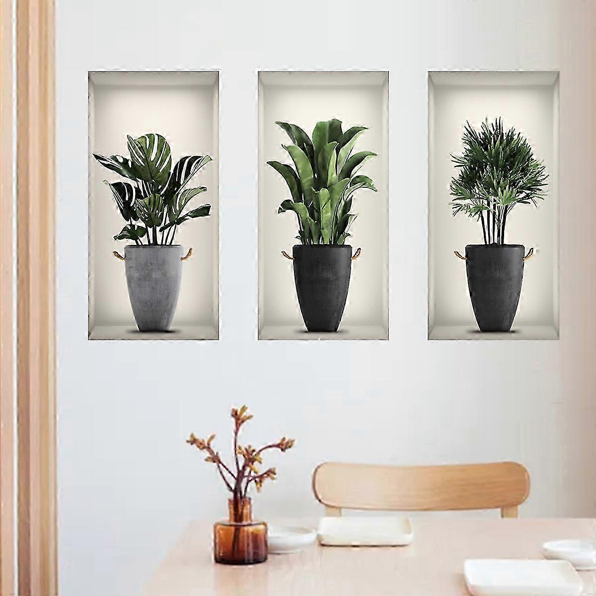 Electrostatic Green Plant Window Decal