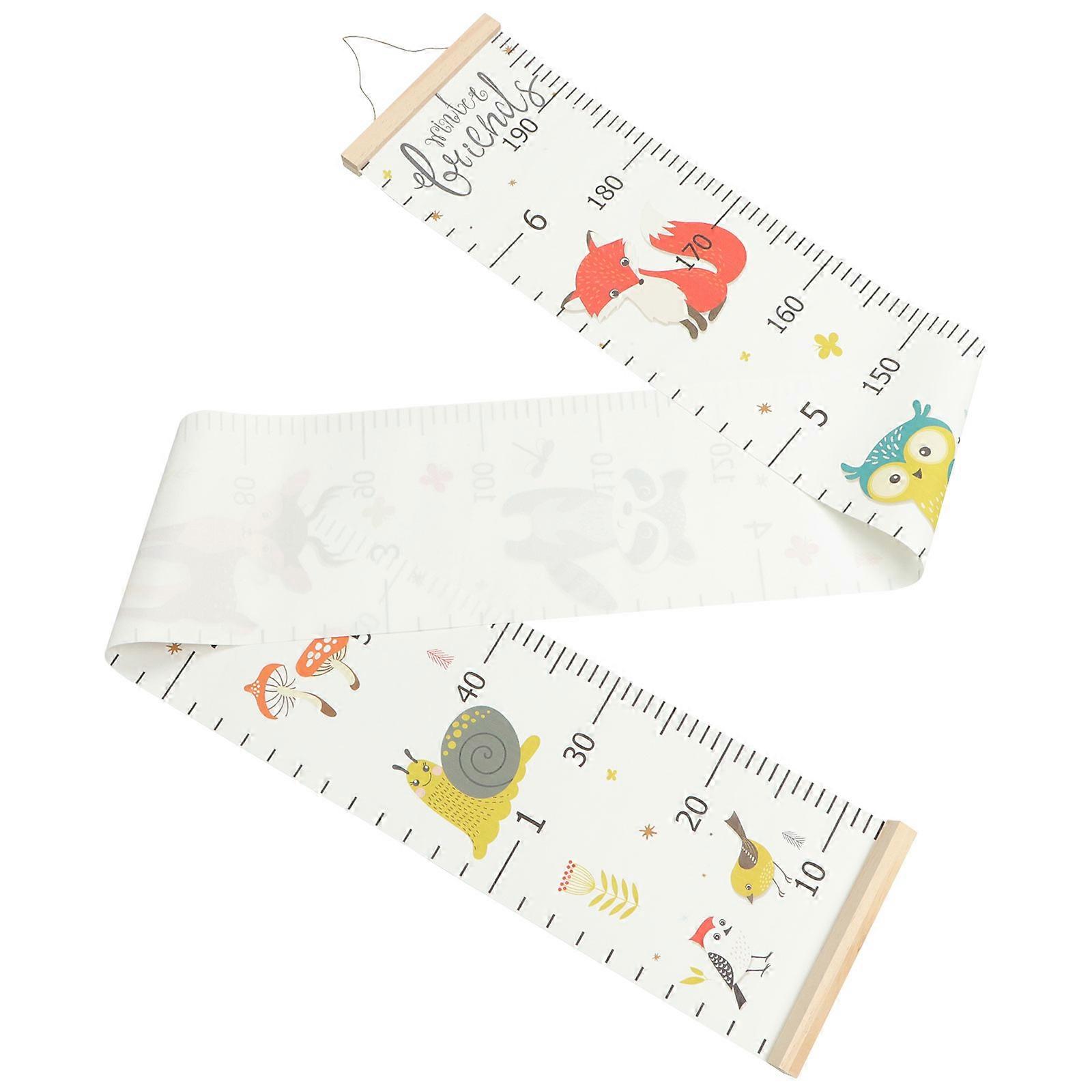 Height Chart Growth Chart Decal for Height Measurement 1Pcs Cartoon Animals Pattern