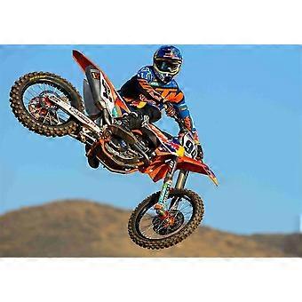 Motocross Dirt Bike Stunt Jump Desert Jigsaw Puzzles TU421
