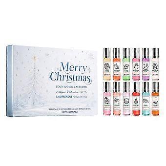 Christmas Countdown Perfume Set  Creative Limited-Edition Holiday Gift Featuring 12 Portable Roll-On Scents