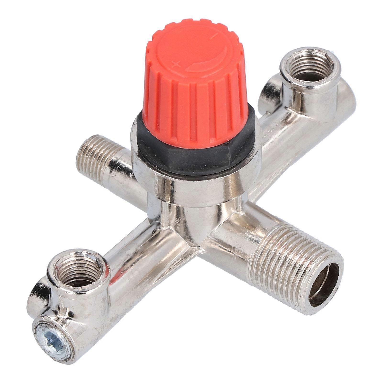  Compressor Switch Tube Double Outlet Metal Valve Nonadjustable Fitting Accessory