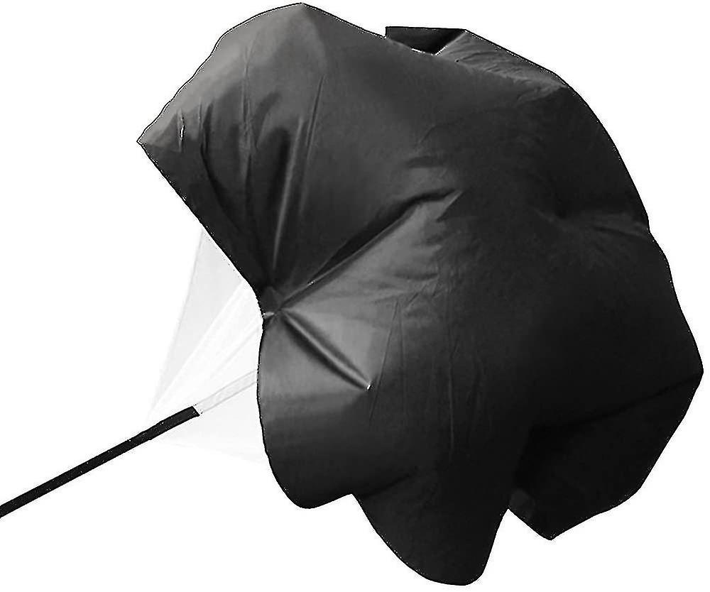 Running Speed Training, Speed Drills Resistance Parachute Running Sprint Chute (1piece, Black)