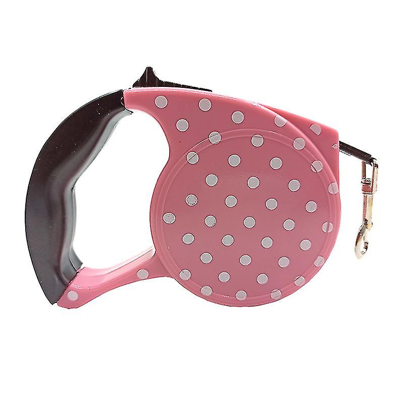 Dot Pattern Automatic Retractable Dog Leash