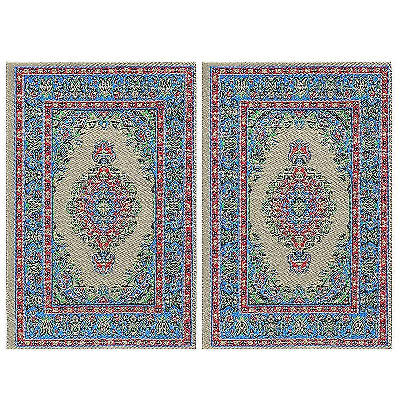 10X15cm Blue Scale Model Kits 1:12 Delicate Dollhouse Carpet Mini Rug Models Scene Layout Accessorie