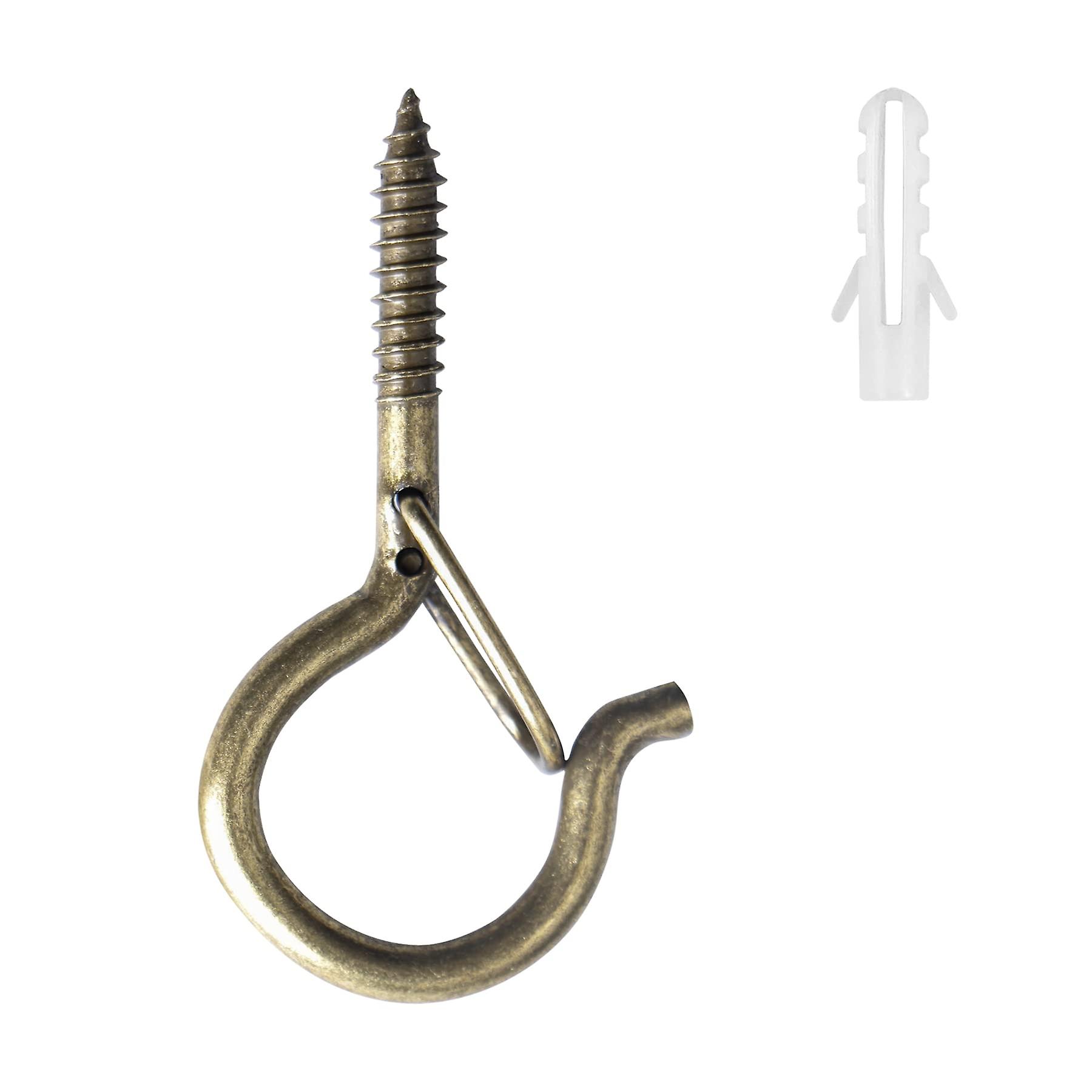 2023 - Q-Hanger 20 Pack Screw Hooks for Wall or Ceiling Hanging with Safety Buckle for New Year Party