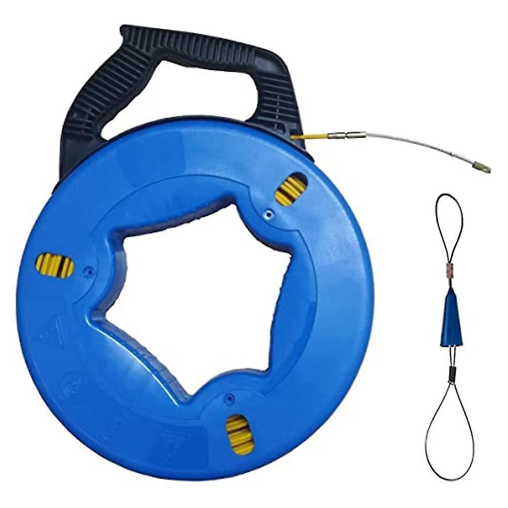 Fish Tape Steel Wire Puller 4mm With A Wire Storage Casewire-through Tool Twist-shaped Wire For Wiring,4mm 45m