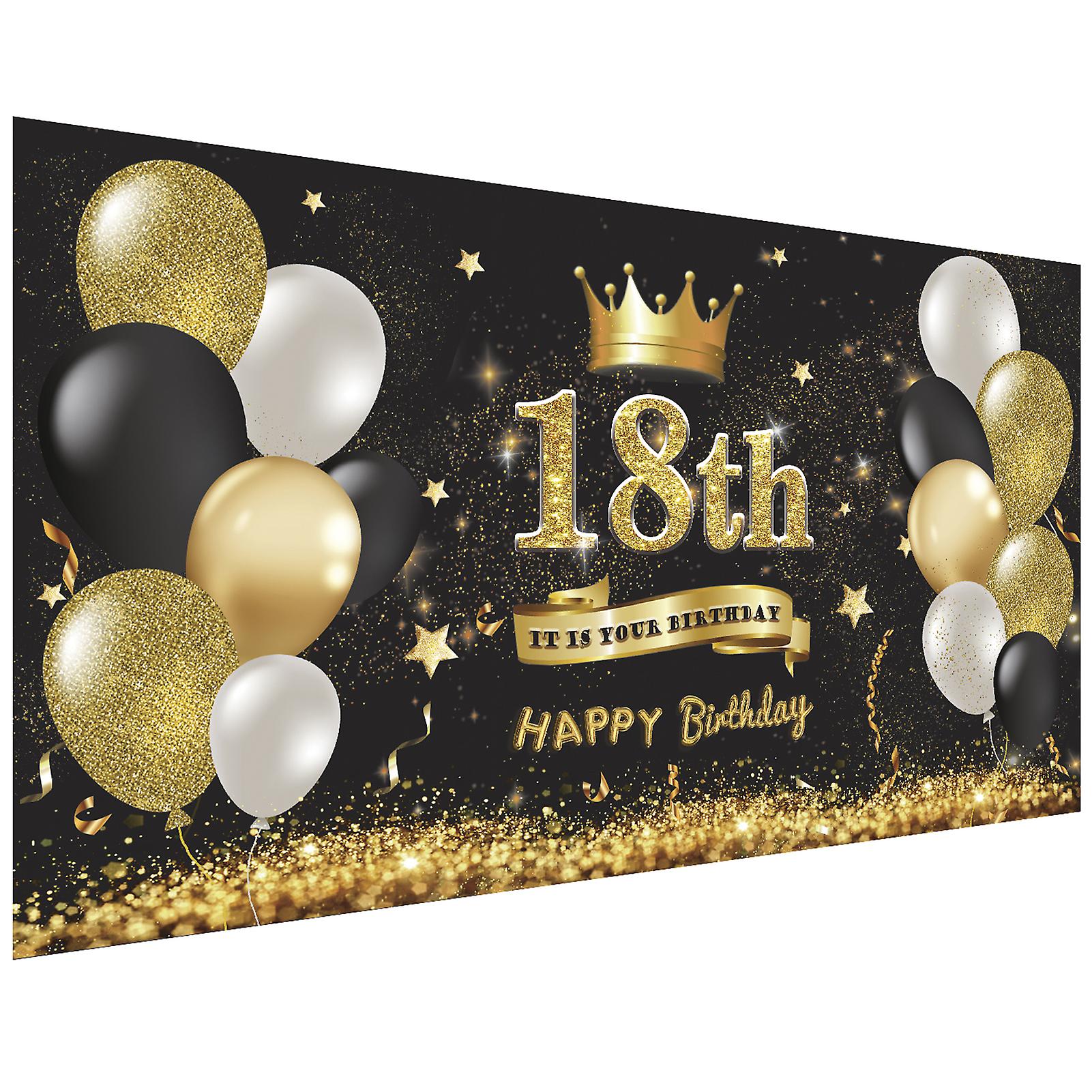 Celebrate Birthday Backdrops Banner Reactive Exquisite Printing Ornament For Home Living Room Decorative