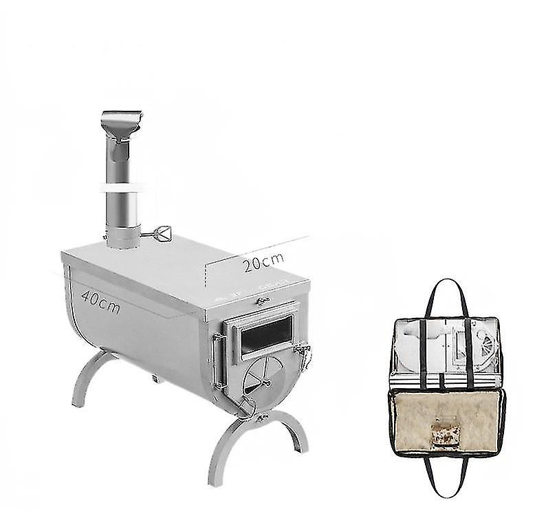 アウトドア用超軽量テント暖房ストーブ 1.5kg 折りたたみ式ポータブル 304ステンレススチール キャンプストーブ