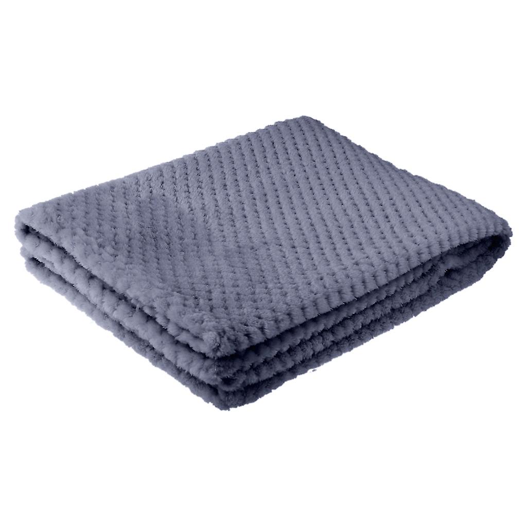 Thickened Solid Color Pineapple Grid Blanket Coral Fleece Lightweight Blanket