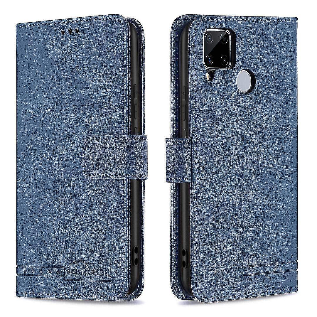 Realme C15/c12/c25 Case Wallet With Rfid Blocking Credit Card Slot Viewing Stand Magnetic Closure -